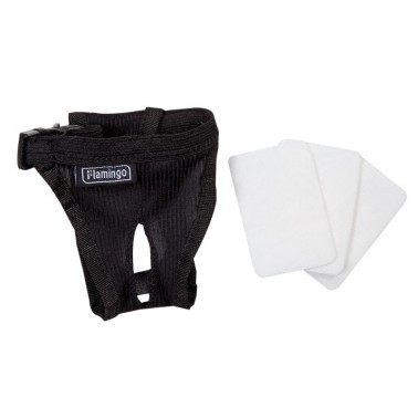 BRAGUITA PARA PERRA COLOR NEGRO KARLIE-FLAMINGO