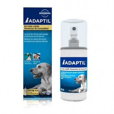 ADAPTIL SPRAY 60 ml Alivio rápido del estres y ansiedad caninos Comportamiento canino
