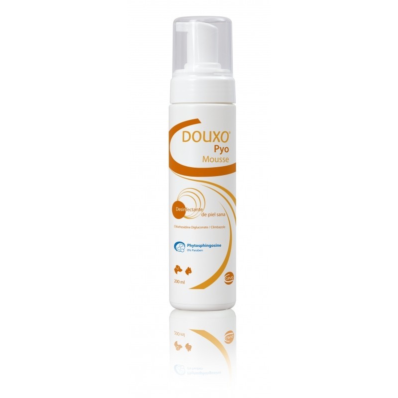 DOUXO PYO Mousse 200 ml Champu Dermatologico para Perros y Gatos