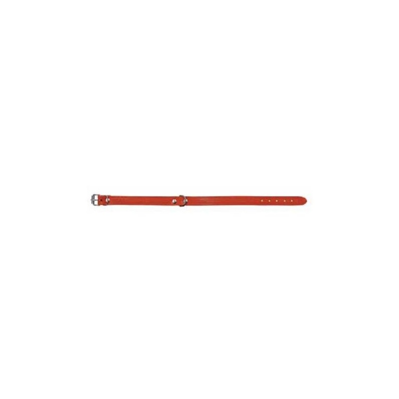 COLLAR CUERO ROJO PERRO PEQ.22-27CM