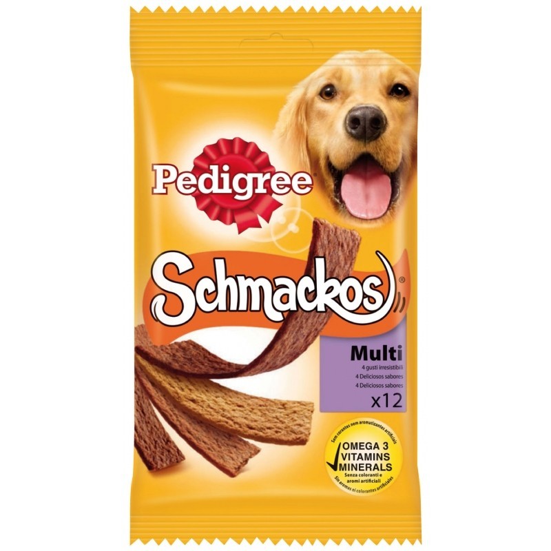 SCHMACKOS-MULTI TIRAS DE CARNE 140 G PEDIGREE