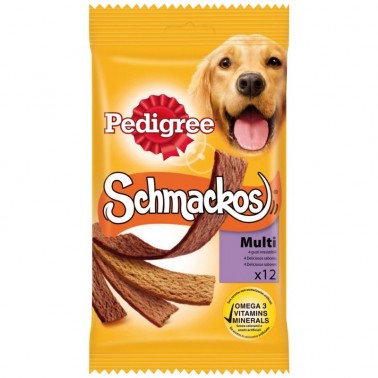 SCHMACKOS-MULTI TIRAS DE CARNE 140 G PEDIGREE