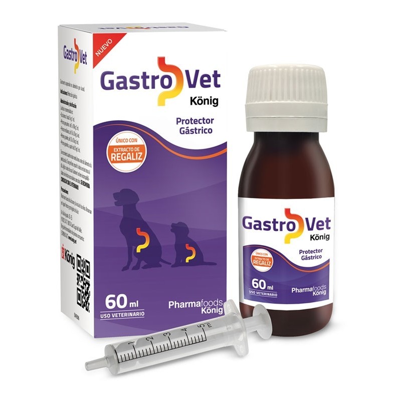 GASTROVET KONIG Agente protector de la mucosa gastroduodenal en perros, gatos y hurones 60 ML GASTROVET KONIG Agente protector de la mucosa gastroduodenal en perros, gatos y hurones 60 ML