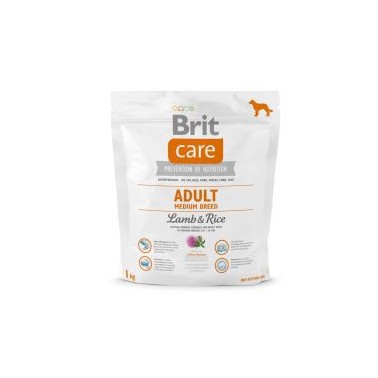 BRIT CARE PERRO ADULTO RAZA MEDIANA CON CORDERO Y ARROZ 1Kg