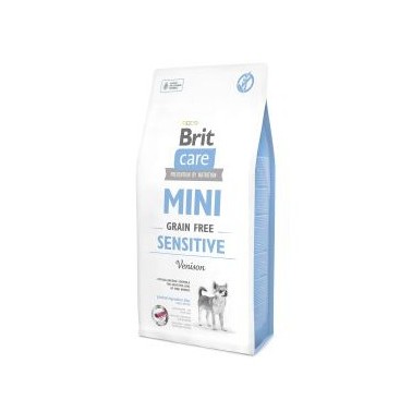 BRIT CARE GRAIN FREE MINI SENSITIVE PERRO ADULTO RAZA MINIATURA CON VENADO 7Kg