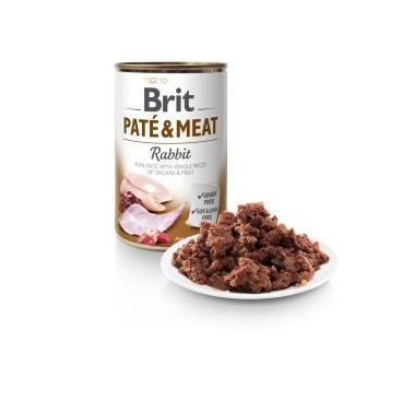 BRIT PATÉ & MEAT PERRO ADULTO CON CONEJO 400g