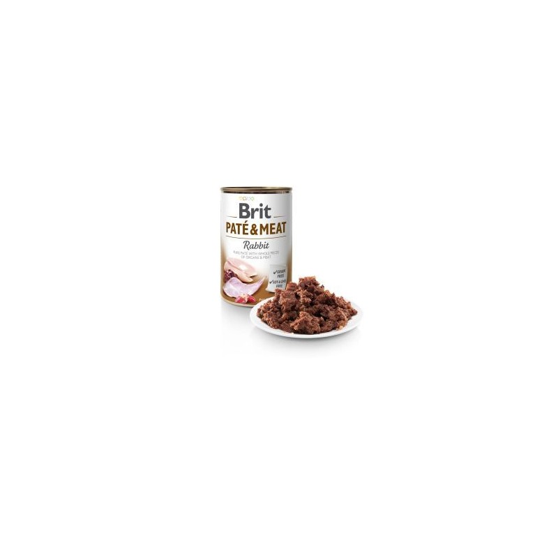 BRIT PATÉ & MEAT PERRO ADULTO CON CONEJO 400g