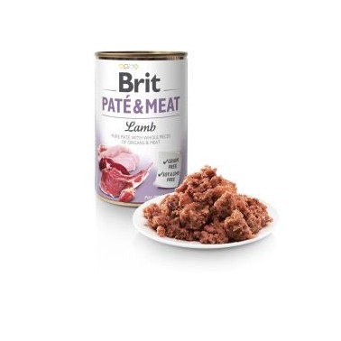 BRIT PATÉ & MEAT PERRO ADULTO CON CORDERO DE 400g