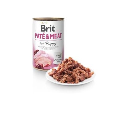 BRIT PATÉ & MEAT PERRO PUPPY CON POLLO Y PAVO LATA DE 400g