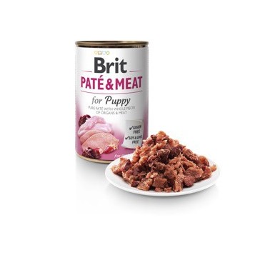 BRIT PATÉ & MEAT PERRO PUPPY CON POLLO Y PAVO LATA DE 800g
