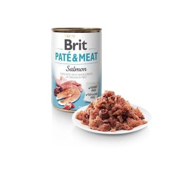 BRIT PATÉ & MEAT PERRO ADULTO CON SALMÓN LATA DE 400g