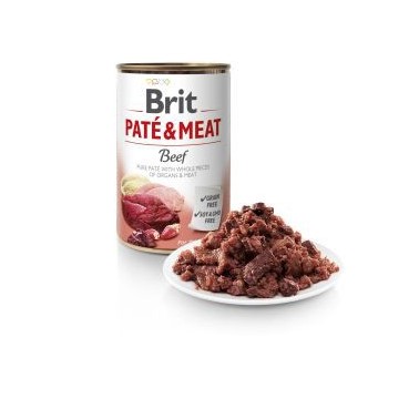 BRIT PATÉ & MEAT PERRO ADULTO CON TERNERA LATA DE 400g