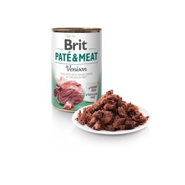 BRIT PATÉ & MEAT PERRO ADULTO CON VENADO LATA DE 400g