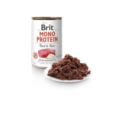 BRIT MONO PROTEIN CON TERNERA Y ARROZ LATA DE 400g