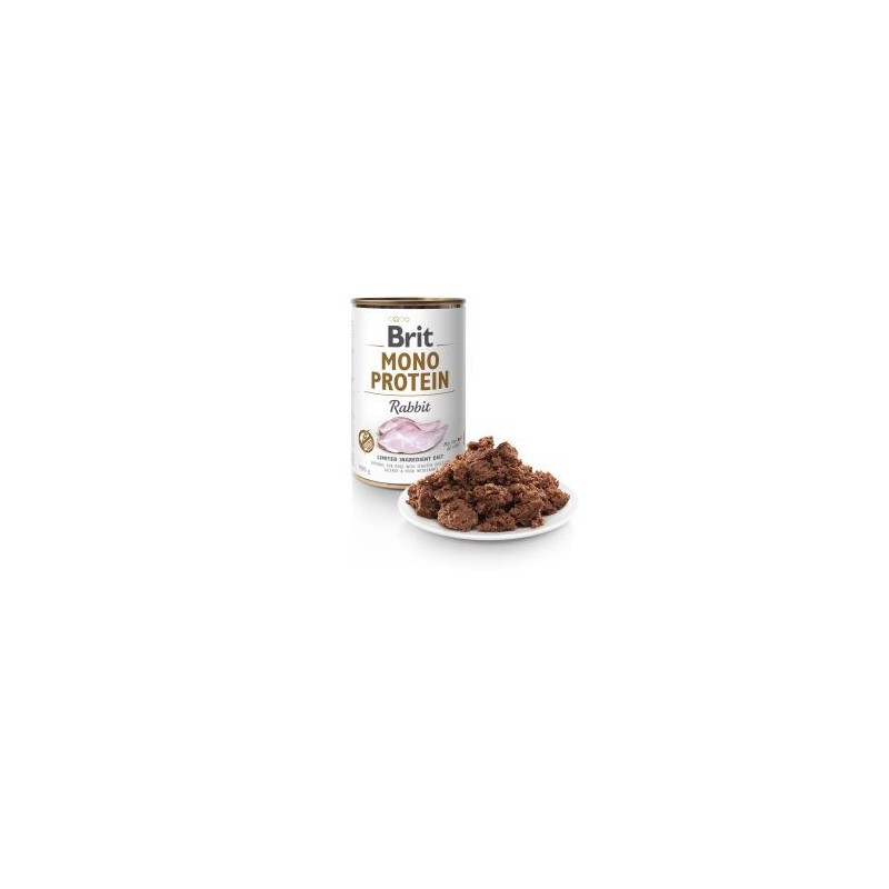 BRIT MONO PROTEIN CON CONEJO LATA DE 400g