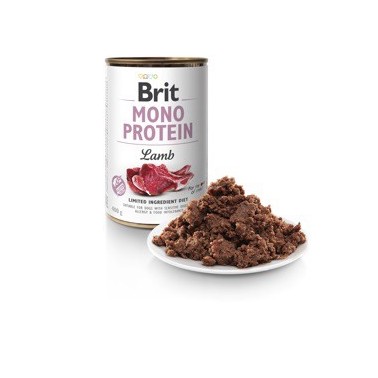 BRIT MONO PROTEIN CON CORDERO LATA DE 400g