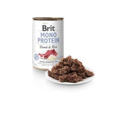 BRIT MONO PROTEIN CON CORDERO Y ARROZ LATA DE 400g
