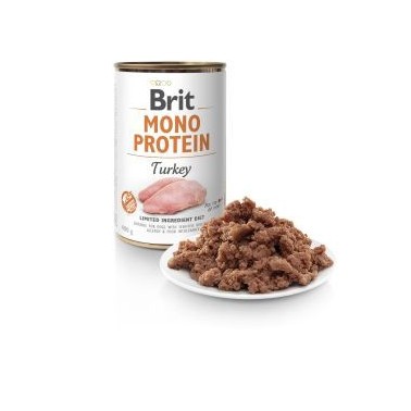 BRIT MONO PROTEIN CON PAVO LATA DE 400g