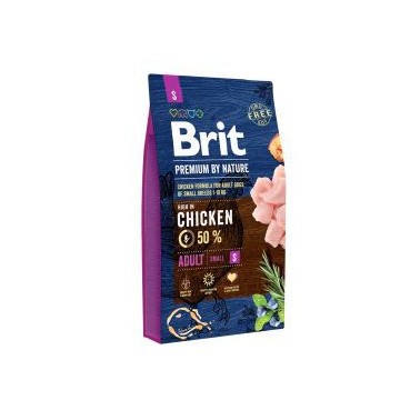 BRIT PREMIUM BY NATURE PERRO ADULTO RAZA PEQUEÑA CON POLLO 8Kg