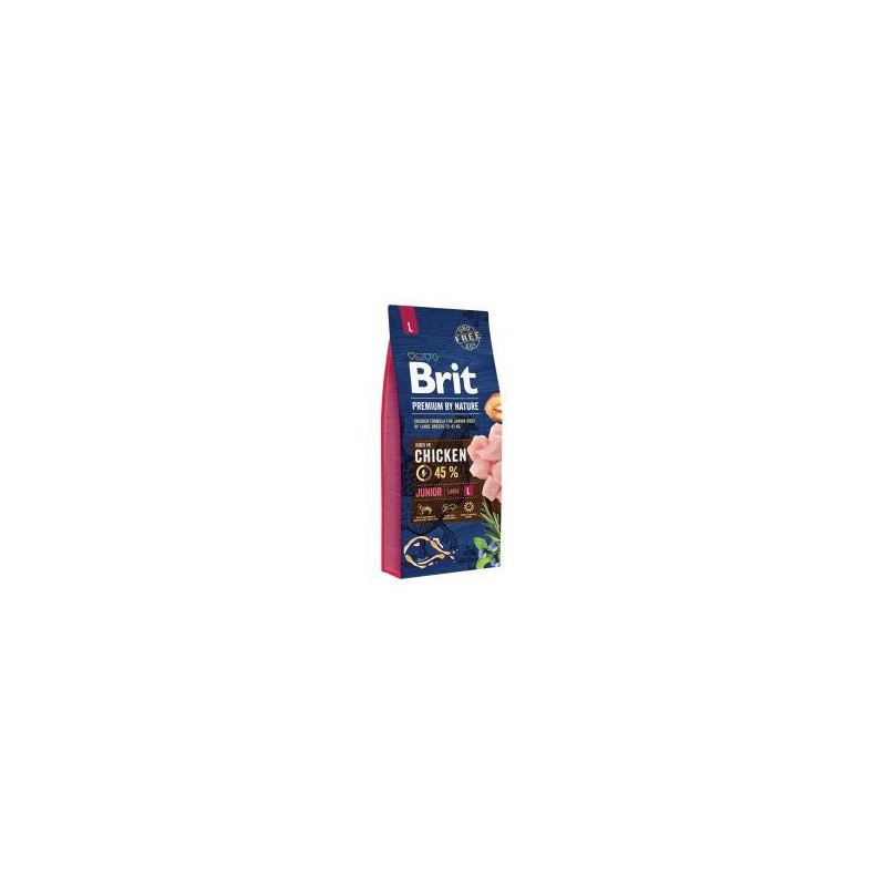 BRIT PREMIUM BY NATURE PERRO JUNIOR RAZA GRANDE CON POLLO 15Kg