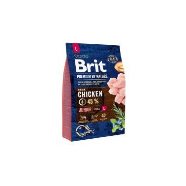 BRIT PREMIUM BY NATURE PERRO JUNIOR RAZA GRANDE CON POLLO 3Kg