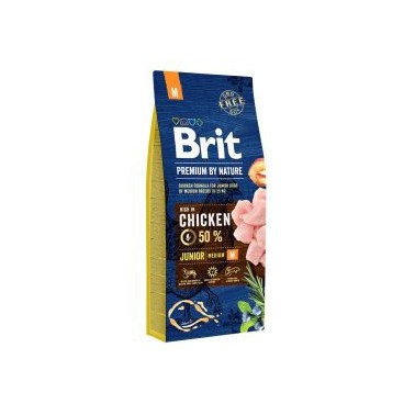 BRIT PREMIUM BY NATURE PERRO JUNIOR RAZA MEDIANA CON POLLO 15Kg