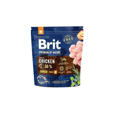 BRIT PREMIUM BY NATURE PERRO JUNIOR RAZA MEDIANA CON POLLO 1Kg