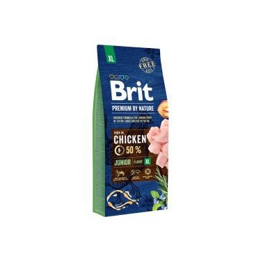 BRIT PREMIUM BY NATURE PERRO JUNIOR RAZA EXTRAGRANDE CON POLLO 15Kg