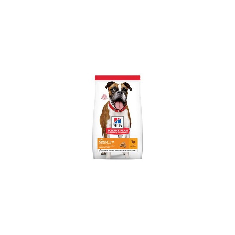 HILL'S SCIENCE PLAN PERRO ADULTO LIGHT RAZAS MEDIANAS CON POLLO 2,5kg