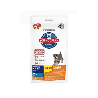 HILL'S SCIENCE PLAN PERRO MATURE LIGHT RAZAS MINI CON POLLO 2,5kg