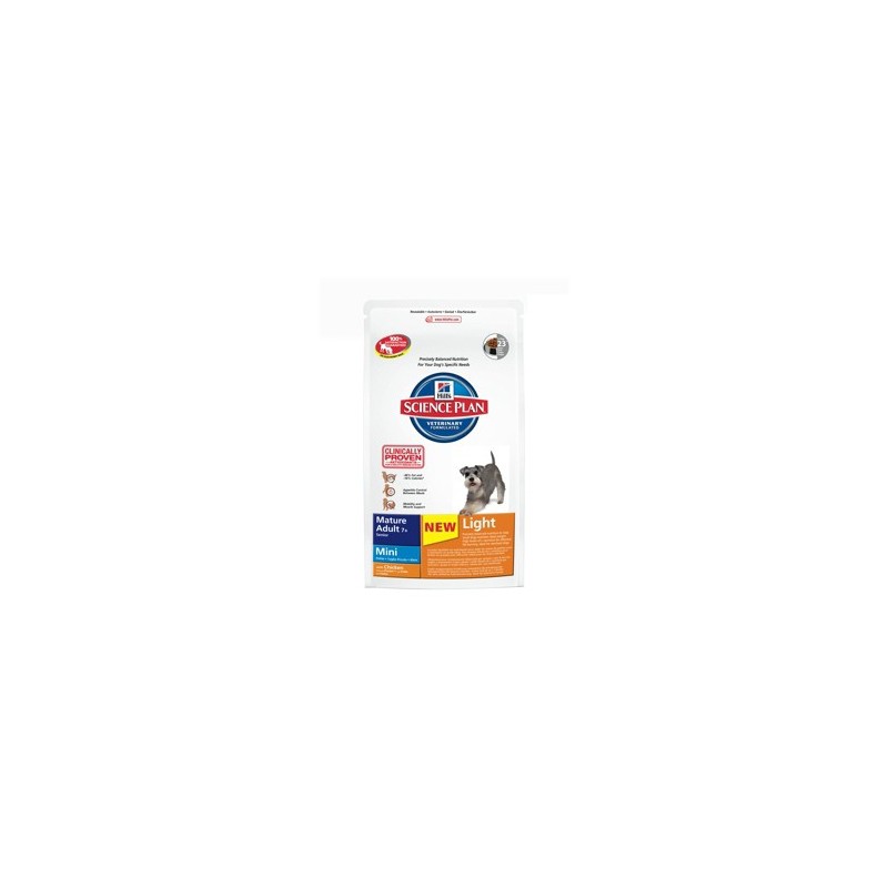 HILL'S SCIENCE PLAN PERRO MATURE LIGHT RAZAS MINI CON POLLO 2,5kg