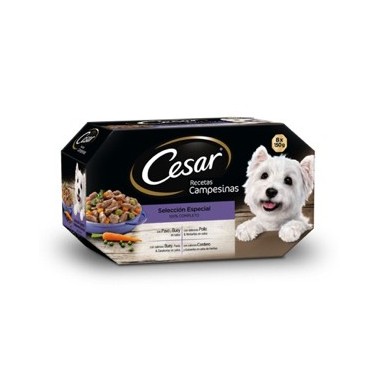 CESAR RECETA CAMPESINA PERRO MULTIPACK SELECCIÓN 3 UNIDADES DE TARRINAS DE 150g