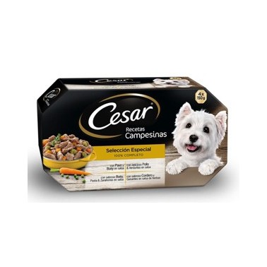 CESAR RECETA CAMPESINA PERRO MULTIPACK SELECCIÓN ESPECIAL DE 4 TARRINAS DE 150g
