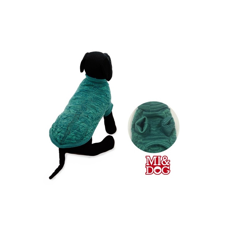MI&DOG JERSEY TRENZADO TURQUESA T-45