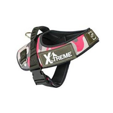 ARNÉS PERRO X-TREME CAMOUFLAGE FUCSIA TALLA XL 90cm CUELLO 75-110cm PECHO