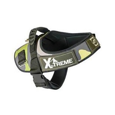 ARNÉS PERRO X-TREME CAMOUFLAGE VERDE TALLA XS 30cm CUELLO 35-45cm PECHO