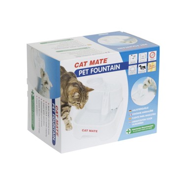 FUENTE CATMATE BLANCA PARA PERRO Y GATO 2 LITROS