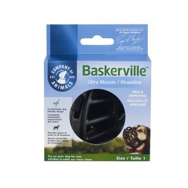 BOZAL BASKERVILLE ULTRA MUZZLE NEGRO TALLA 1