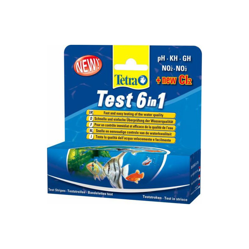 TIRAS INDICADORAS 6 EN 1 TETRA TEST