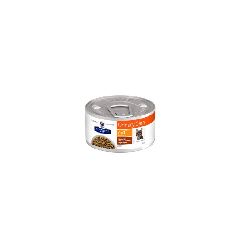 HILL'S PRESCRIPTION DIET GATO ADULTO C/D ESTOFADO (STEW) 24 LATAS DE 82g