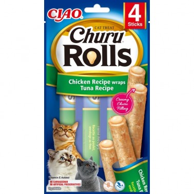 CHURU CAT ROLLS ATUN 4 X 10 GR