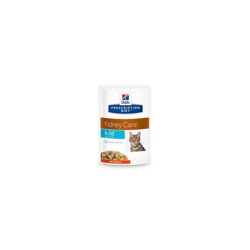HILL'S PRESCRIPTION DIET GATO ADULTO K/D KIDNEY CARE EARLY STAGE POUCH CON POLLO DE 85g