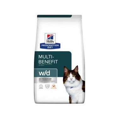 HILL'S PRESCRIPTION DIET GATO ADULTO W/D DIGESTIVE+WEIGHT MANAGEMENT CON POLLO 1,5kg
