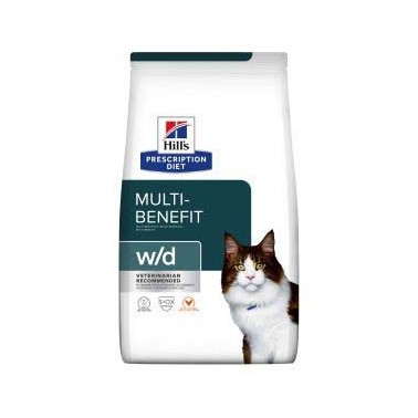 HILL'S PRESCRIPTION DIET GATO ADULTO W/D DIGESTIVE/WEIGHT MANAGEMENT POLLO 3Kg