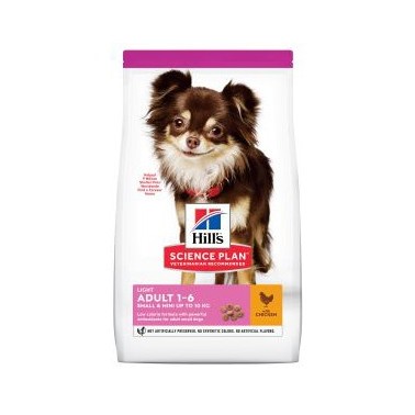 HILL'S SCIENCE PLAN PERRO ADULTO LIGHT RAZAS MINI Y PEQUENAS CON POLLO 1,5kg