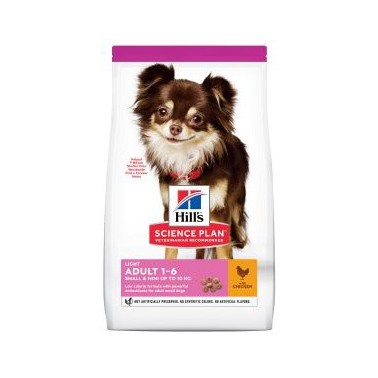 HILL'S SCIENCE PLAN PERRO ADULTO LIGHT RAZAS MINI Y PEQUENAS CON POLLO 6kg