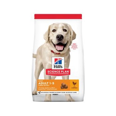HILL'S SCIENCE PLAN PERRO ADULTO LIGHT RAZAS GRANDES CON POLLO 14kg