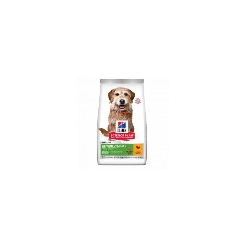 HILL'S SCIENCE PLAN PERRO ADULTO MATURE SENIOR VITALITY RAZAS MINI Y PEQUENAS CON POLLO 1,5kg