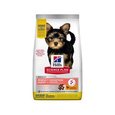 HILL'S SCIENCE PLAN PERFECT DIGESTION PERRO PUPPY RAZA MINI Y PEQUEÑA 3Kg