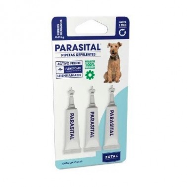 PARASITAL PIPETAS PERROS 10-25 kg 3 pipetas Antiparasitario Externo